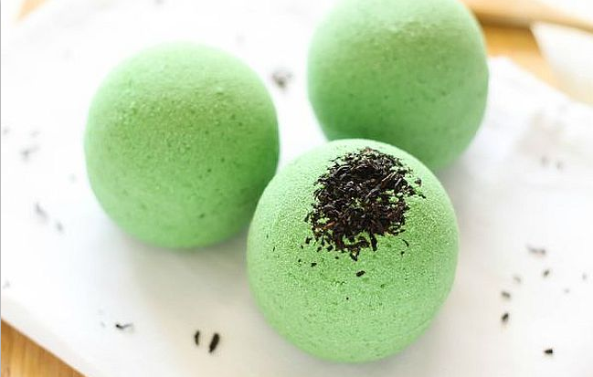 green tea bath bomb